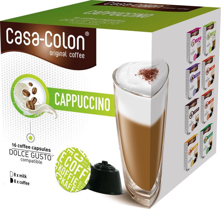 CASA COLON - CAPSULES DE CAFÉ COMPATIBLES DOLCE GUSTO®* - CAPPUCCINO - —  Flaronis
