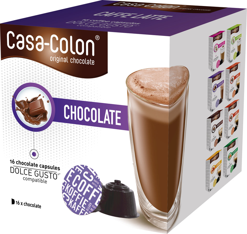Boisson au chocolat en capsules compatibles Dolce Gusto