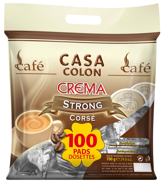 CASA COLON - DOSETTES DE CAFÉ COMPATIBLES SENSEO®* - CORSÉ - 100 PCS