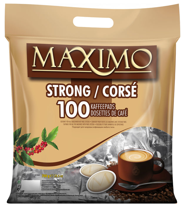 MAXIMO - DOSETTES DE CAFÉ COMPATIBLES SENSEO®* - CORSÉ - 100 PCS