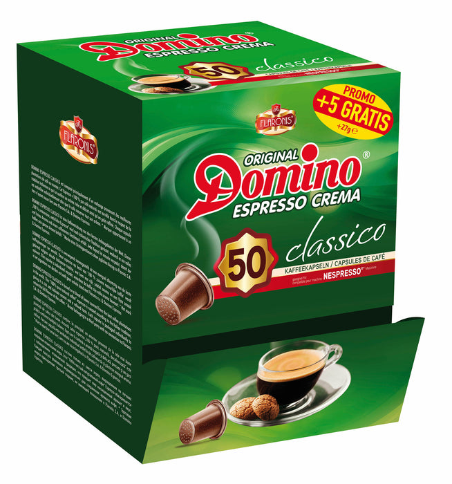 DOMINO - NESPRESSO® COMPATIBLE COFFEE CAPSULES * - CLASSICO - 50 + 5 PCS