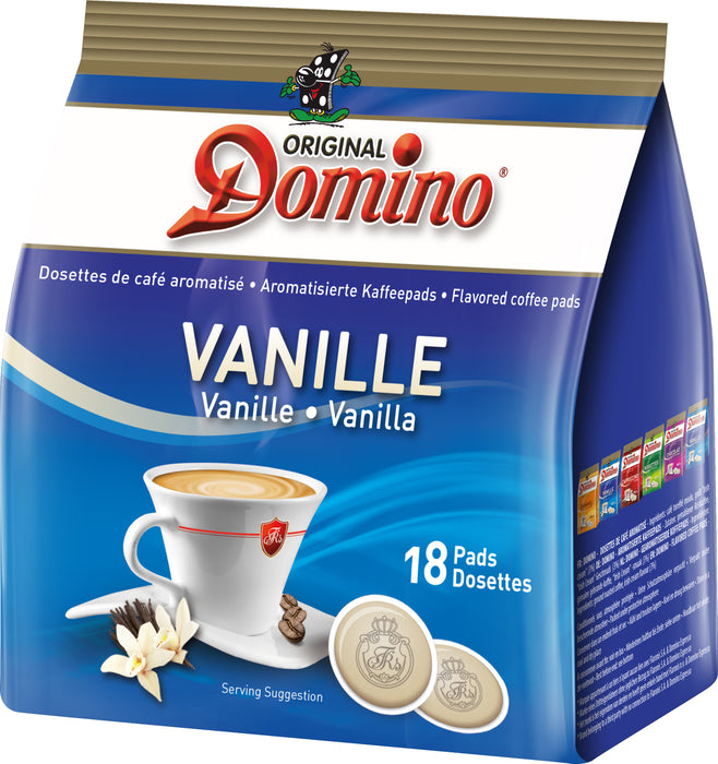 DOMINO - DOSETTES DE CAFÉ COMPATIBLES SENSEO®* - VANILLE - 18 PCS