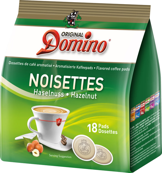 DOMINO - DOSETTES DE CAFÉ COMPATIBLES SENSEO®* - NOISETTES - 18 PCS