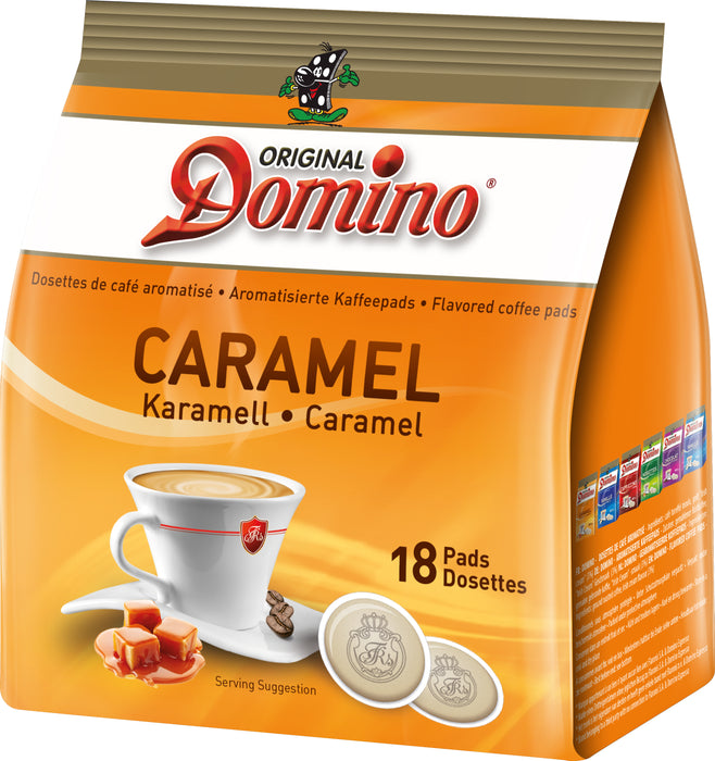 DOMINO - SENSEO®* COMPATIBLE COFFEE PADS - CARAMEL - 18 PCS